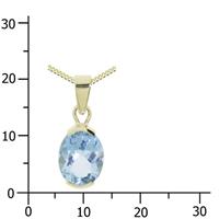 OSTSEE-SCHMUCK Kette mit Anhänger »Sophia Gold 333/000 Blautopas« (2-tlg)