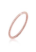 Elli Fingerring »Twisted Gedreht Basic Minimal Look 750 Roségold«