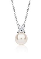 Nenalina Perlenkette »Zirkonia Perle Swarovski Kristalle 925 Silber«