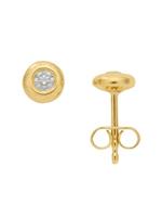 Adelia´s Paar Ohrstecker »Gold 14 k (585) Ohrringe - Ohrstecker«, 14 k 585 Gelbgold mit Brillant Ø 5.9 mm