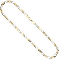 sigo Figarokette 333 Gelbgold Weißgold bicolor 45 cm Gold Kette Halskette Goldkette