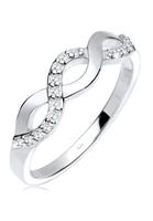 Elli Ring »Knoten Wellen Infinity Zirkonia 925 Silber«