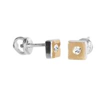 OSTSEE-SCHMUCK Paar Ohrstecker »Sunny Exklusiv Silber 925/000 & Gold 585/000 Swarowski-Kristall« (2-tlg)