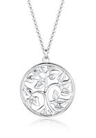 Elli Kette mit Anhänger »Tree of Life Lebensbaum Floral 925 Silber«