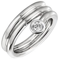 SIGO Damen Ring 925 Sterling Silber 1 Zirkonia Silberring