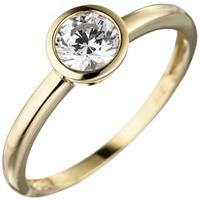 SIGO Damen Ring 333 Gold Gelbgold 1 Zirkonia Goldring