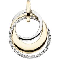 SIGO Anhänger 585 Gold Gelbgold Weißgold bicolor 42 Diamanten Brillanten 0,21ct.