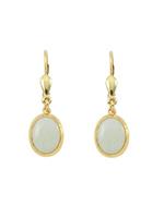 Adelia´s Paar Ohrhänger »Gold 14 k (585) Opal Ohrhänger mit Brisur«, 14 k 585 Gelbgold mit Opal