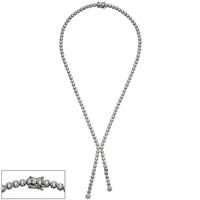 SIGO Collier Halskette 925 Sterling Silber mit Zirkonia 42 cm Kette Silberkette