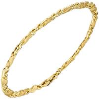 SIGO Armband 585 Gold Gelbgold teil matt 21 cm Goldarmband