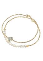 Elli Perlenarmband Set »Herz Layer Swarovski Kristalle Cute 925 Silber«