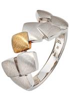 Jobo Fingerring, 925 Silber mit 585 Gold