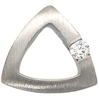 sigo Anhänger 950 Platin mattiert 1 Diamant Brillant 0,08ct. Platinanhänger