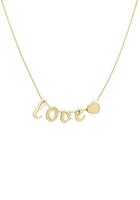 Ketting met hanger voor dames, goud 375, "Love