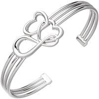 sigo Armspange / offener Armreif Herz Herzen Unendlich 925 Sterling Silber Armband