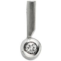 SIGO Anhänger 950 Platin teil matt 1 Diamant Brillant 0,16ct. Platinanhänger