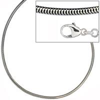 sigo Schlangenkette 925 Silber 1,9 mm 70 cm Halskette Kette Silberkette Karabiner