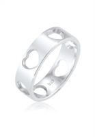 Elli Fingerring »Herz Liebe Cut Out Bandring 925 Silber Loreena«