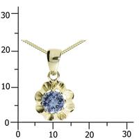 OSTSEE-SCHMUCK Kette mit Anhänger »Pia Gold 333/000 sy. Aquamarin« (2-tlg)