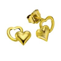 Zeeme Ohrstecker »333/- Gelbgold Herz«