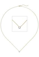 Jobo Kette mit Anhänger, 750 Gold bicolor mit 1 Diamant