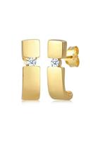 Diamore Paar Ohrstecker »Stecker Elegant Diamant Geo (0.12 ct) 585 Gelbgold«