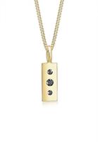 Elli Collierkettchen »Schwarzer Diamant (0.07 ct) Geo 375 Gelbgold«