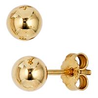 sigo Ohrstecker Kugel 333 Gold Gelbgold Ohrringe Kugelohrstecker Durchmesser 5 mm