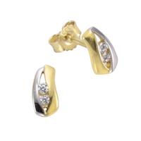 Vivance Ohrstecker »333/- Gold bicolor Zirkonia«