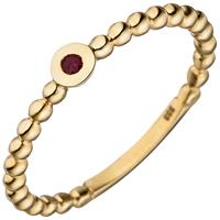 SIGO Damen Ring Kugel 333 Gold Gelbgold 1 Rubin rot Kugelring Rubinring