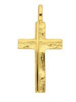 Adelia´s Kettenanhänger »Gold 14 k (585) Kreuz Anhänger«, 14 k 585 Gelbgold