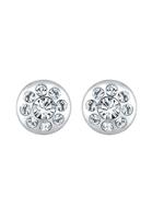 Elli Paar Ohrstecker »Kreis Elegant Swarovski Kristalle Funkelnd Silber«