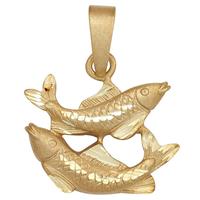 sigo Anhänger Sternzeichen Fische 925 Sterling Silber gold vergoldet matt