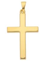 Adelia´s Kettenanhänger »Gold 14 k (585) Kreuz Anhänger«, 14 k 585 Gelbgold