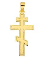 Adelia´s Kettenanhänger »Gold 14 k (585) Kreuz Anhänger«, 14 k 585 Gelbgold