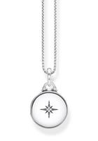 Thomas Sabo Kette mit Anhänger »D_KE0036-356-14-L45v, Medaillon silber rund«, mit Diamanten