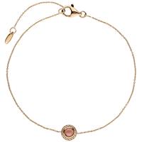 SIGO Armband 585 Gold Rotgold 1 Turmalin Cabochon pink 16 Diamanten Brllanten 20 cm