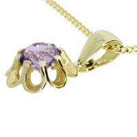 OSTSEE-SCHMUCK Kette mit Anhänger »Pia Gold 333/000 Amethyst« (2-tlg)