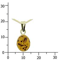 OSTSEE-SCHMUCK Kette mit Anhänger »Classic 10x8 Gold 333/000 Bernstein« (2-tlg)