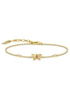 Thomas Sabo Armband »Schmetterling gold, A1937-488-7-L19v«, mit synth. Korund, Glasstein und Zirkonia