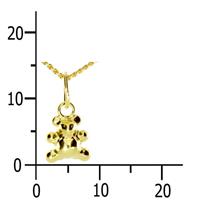 OSTSEE-SCHMUCK Kette mit Anhänger »Teddy Gold 333/000,« (2-tlg)