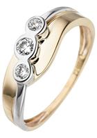 Jobo Goldring, 333 Gold bicolor mit Zirkonia