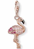 Thomas Sabo Charm-Einhänger »Flamingo, 1518-384-9«, mit Emaille, Glas-Keramik Steinen, synth. Korund und Zirkonia