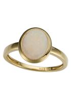 Firetti Goldring »Rund, feminin, Glanz, massiv«, mit Opal