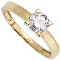 SIGO Damen Ring 333 Gold Gelbgold 1 Zirkonia Goldring