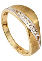 Jobo Goldring, 333 Gold bicolor mit Zirkonia