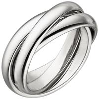 SIGO Damen Ring verschlungen aus 3 Ringen 925 Sterling Silber