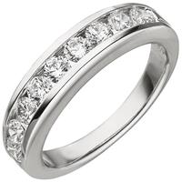 SIGO Damen Ring 925 Sterling Silber 9 Zirkonia Silberring