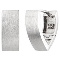 sigo Creolen spitz 925 Sterling Silber matt Ohrringe Silbercreolen Silberohrringe