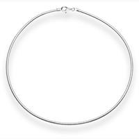 OSTSEE-SCHMUCK Halsreif »Omega 3,0 mm Silber 925/000,« (1-tlg)